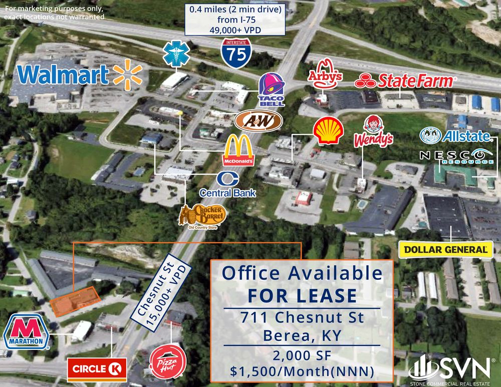 Office Space for Lease in Berea KY: 711 Chestnut, Richmond, KY 40476